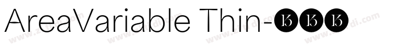 AreaVariable Thin字体转换